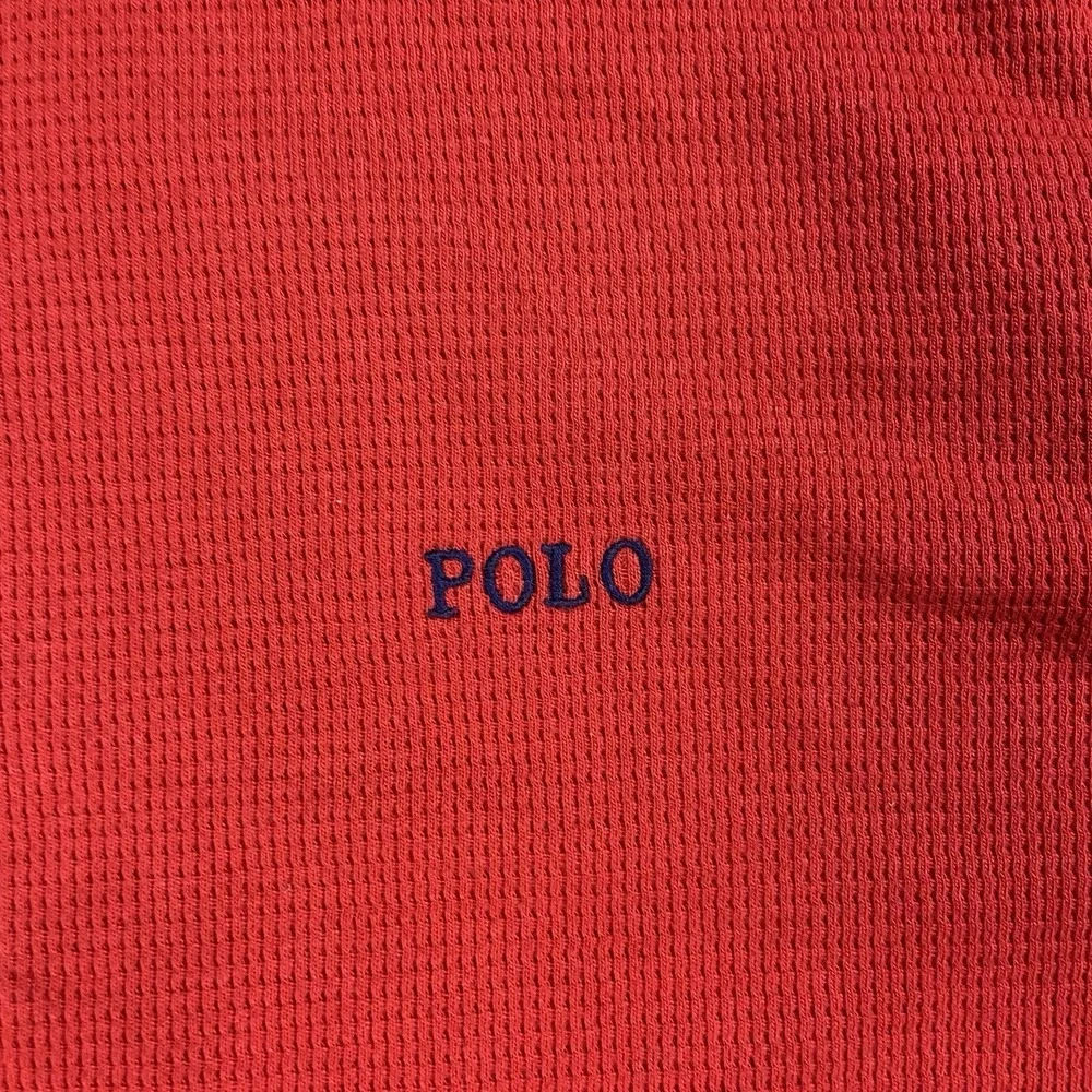 Polo Ralph Lauren Sleepwear Long Sleeve Shirt Size M Red Waffle Knit Thermal